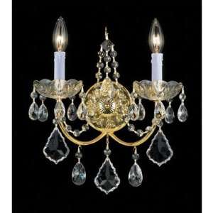  Crystorama 3222 GD CL MWP Imperial Candle Wall Sconce in 