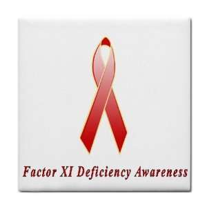  Factor XI Deficiency Awareness Ribbon Tile Trivet 