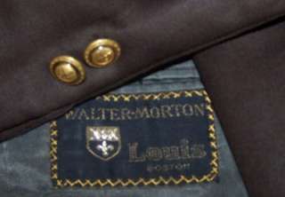 44L VTG Walter Morton SOLID BROWN GOLD 2 Btn sport coat jacket suit 