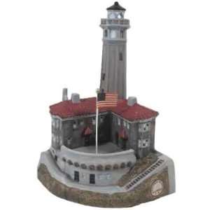 Alcatraz Island Lighthouse Hand Painted Porcelain Lamp Night Light 
