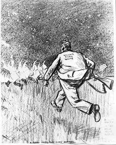 Cartoon 1920s William Allen White anti Ku Klux Klan  