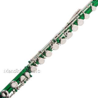 NEW MENDINI GREEN STUDENT C FLUTE w/Everything You Need  