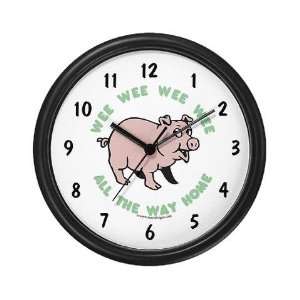  Pig  All the way home Pig Wall Clock by  