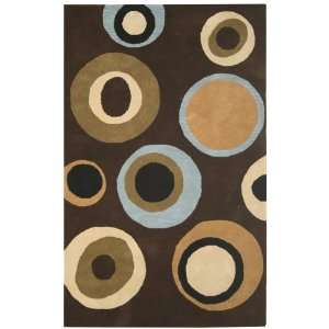  Hand Tufted Velarri Collection Contemporary Circles Wool 