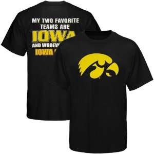   Of Iowa Hawkeye T Shirt  Iowa Hawkeyes Black Favorite Team T Shirt