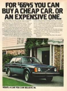 1978 Volvo 242 Sedan photo Quality Workmanship Ad  