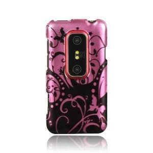  HTC EVO 3D Graphic Case   Purple with Black Swirl (Free 