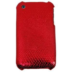   iPhone 3G & 3GS Hard Case * Reptile Skin * (Red) 8GB, 16GB, 32GB