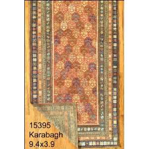  3x9 Hand Knotted Karabagh Caucasian Rug   39x94