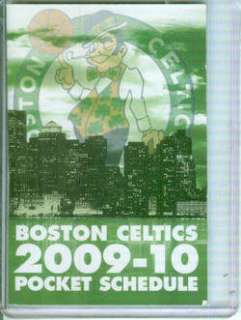 Boston Celtics 09/10 Pocket Schedule  