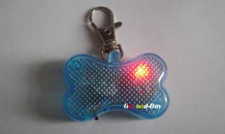 Pet dog safety flash LED Blinker lighte collar bone tag  