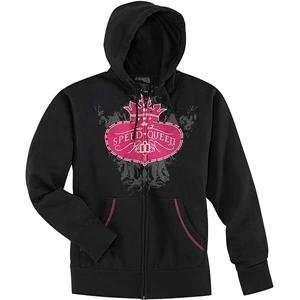 Icon Womens Speed Queen Hoodie   X Large/Black 