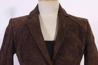 WOMENS VINTAGE SOFT LEATHER FITTED JACKET/BLAZER sz S  