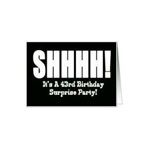  43rd Birthday Surprise Party Invitation Card Toys & Games