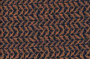 Quilt Quilting Fabric Graphic Zigzag Stripe Navy Blue Orange Geometric 