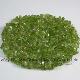 6mm Green Peridot Gemstone Beads chips strand  