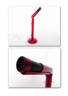 New Red Mic Microphone For Laptop PC Computer Skype MSN  