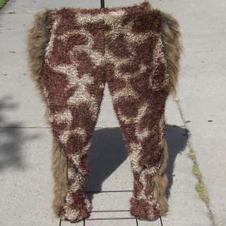 Fur Hair Legs Brown Goat Beast Satyr Faun Costume Pants  