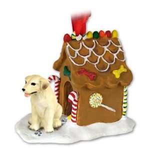  Labrador Retriever Gingerbread House Ornament   Yellow 