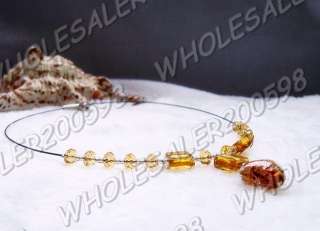 WHOLESALE 7strands Heart Handwork Glass Beads Necklaces  
