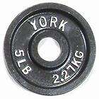 Weight Plates York Barbell New 5 lb Black Olympic