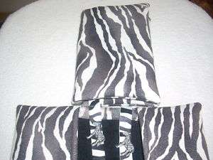 PADDED FABRIC BOOK COVER  (ZEBRAS) #1005  