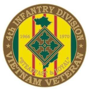  4th Infantry Division Vietnam Veteran Pin 