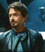 Tony Stark Iron Man Movie Black Designer Leather Jacket  