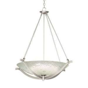   Pendant, Satin Nickel Finish with Clear Bubble Glass