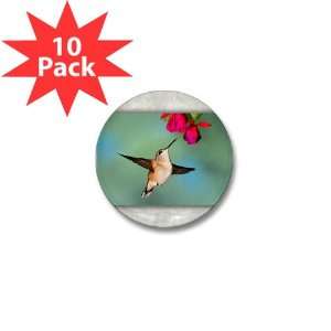  Mini Button (10 Pack) Black Chinned Hummingbird 