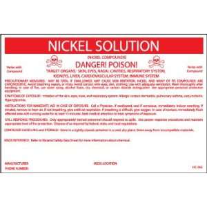  LABELS NICKEL SOLUTION 3 1/4X5 P/S