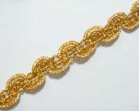 Z118 12mm Gold Ribbon String Lace Fabric Trim x 10 Yard  