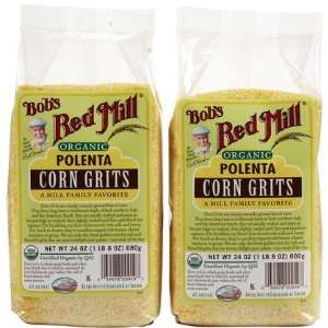 Bobs Red Mill Organic Corn Grits/Polenta, 24 oz, 2 ct (Quantity of 4)