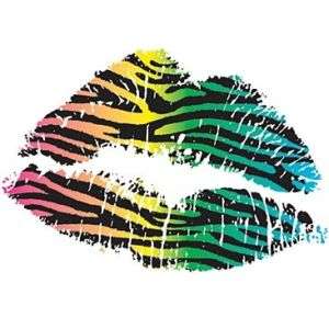 ZEBRA PRINT LIPS T SHIRT NEW ALL SIZES AND COLORS  