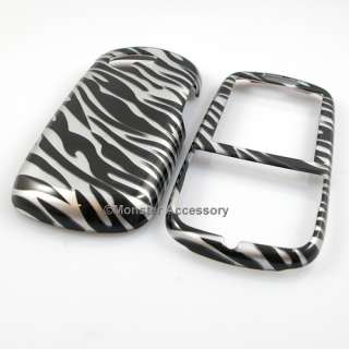 silver zebra design hard cover case for samsung gravity 3
