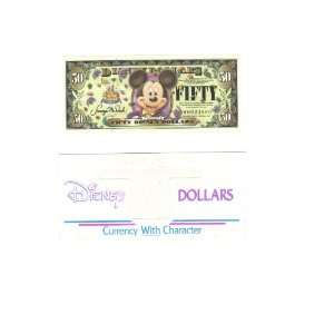  Mint $50 Mickey Disney Dollar 2005 