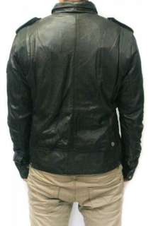 NWT DIESEL Brand Mens Black Biker LISARD Bomber Leather Jacket S M L 
