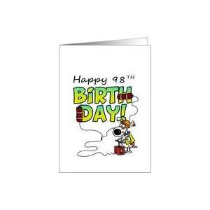  Happy 98th Birthday   Dynamite Dog Card Toys & Games