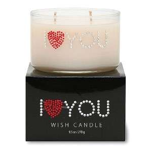   I Love You Sequin Wish Candle  4 Diameter by Primal 