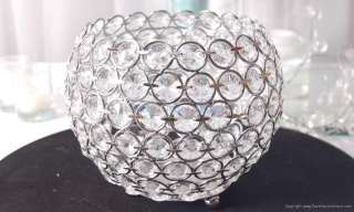 Large Crystal Candle Globe / Sphere (5.5 In) Wedding, Event Party 