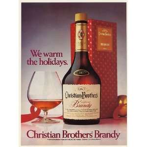   Brandy Bottle We Warm the Holidays Print Ad (54220)
