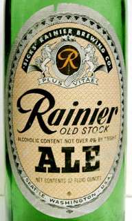 1950s Rainier Old Stock Ale Bottle   Seattle, WA  