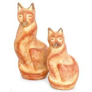  Ceramic statuettes, Curious Kittens