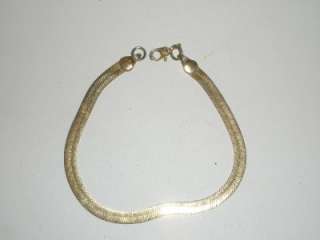 Vintage Monet Serpentine Goldtone Bracelet 7 1/2  