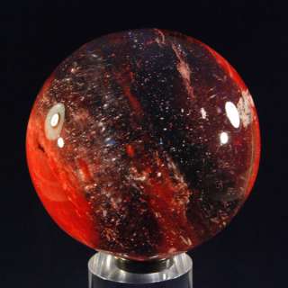 81mm CHERRY RED QUARTZ SPHERE Smelted Crystal Ball  