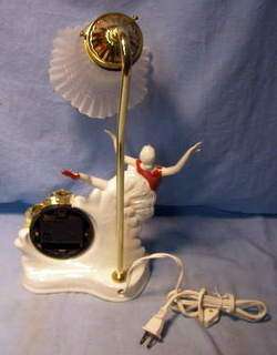 Awesome, Unique BALLERINA Lamp with Clock ** NEAT **  