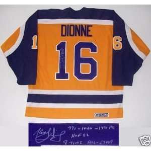   Dionne Signed Inscribed Los Angeles Kings Jersey
