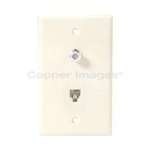  2.5GHz F Connector Wall Plate   White Musical Instruments