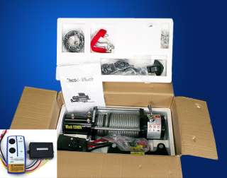 New 12000 LBS 12V Recovery Electric Winch Truck SUV 12000LB Free 