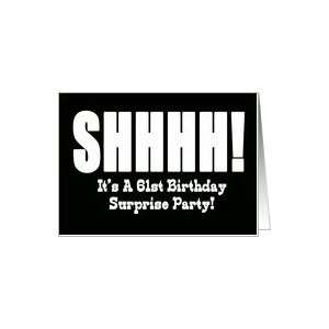  61st Birthday Surprise Party Invitation Card Toys & Games